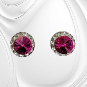 Fuchsia Crystal Performance Show Earrings New